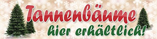 Werbebanner, Christbaum, Tannenbaum, Plane Tannenbäume mit Ösen, 4000 x 1000 mm