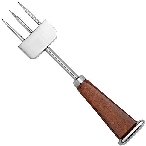 Urban Bar Heavyweight 3 Spike Ice Pick, 18/8 Stainless Steel with Wooden Handle, Hand Made, 21cm Model No UB6041