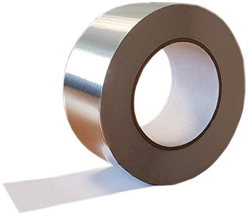 ROULEAU ADHESIF ALUMINIUM 50M X 75MM ISOLATION COMBLE ISOLANT RACCORD LAINE DE VERRE OU MULTICOUCHE