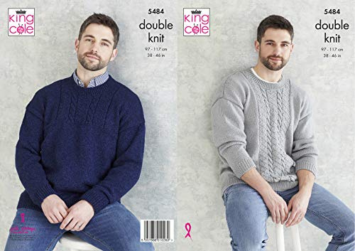 King Cole Subtle Drifter DK Knitting Pattern 5484 - Sweaters Pattern - 38-46 Inches