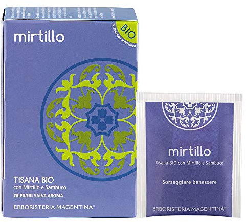 Erboristeria Magentina - TISANA MIRTILLO 20 filtri con Mirtillo e Sambuco