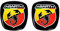 Adesivo 3D Logo Anteriore + Posteriore Scudetto Ufficiale per Fiat 500