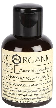 24 Flacons de Shampooing Revitalisant 40ml Ecorganic - Équipements durables pour Hôtels - Ligne de Courtoisie Hôtel Airbnb - Shampooing - Gel douche - Révitalisant 40ml