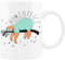 Tassensachen Lustige Homeoffice Tasse - Faultier im Schlafanzug Mint - Kaffeetasse Teetasse aus Keramik in Weiß - ca. 330 ml spülmaschinengeeignet - für das Büro zuhause und als Geschenk