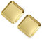 Lot de 2 assiettes plates en acier inoxydable épais pour nourriture, petits plateaux de service carrés pour apéritif, biscuits, steak, dessert, salade, dentaire (doré)