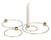 Halbach Kerzenhalter Ringe 4fach wahlweise goldfarben oder schwarz (Gold)
