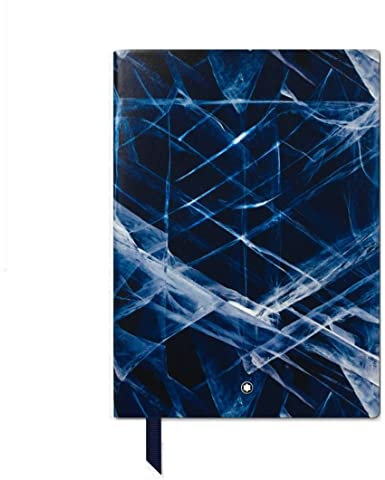 Montblanc Glacier Collection Notizbuch aus Leder in der Farbe Blau 120 Blatt/240 Seiten, Maße: 21cm x 15cm x 3,5cm, 129459