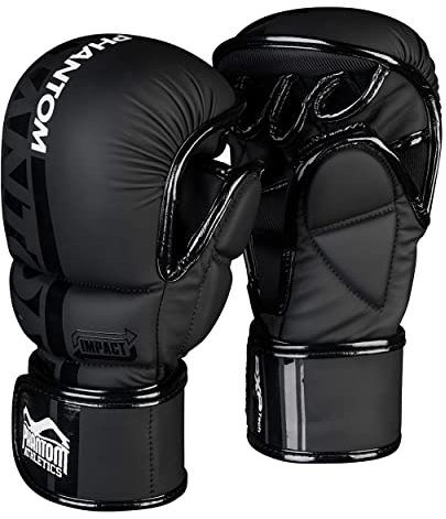 Phantom MMA Handschuhe APEX | Profi Gloves für Sparring, Fight, Boxen, Freefight (L/XL - Schwarz)