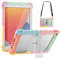 TopEsct Funda Infantil para iPad de 9ª/8ª/7ª generación 10.2, Funda con Correa de Hombro portátil, Protector de Pantalla Pet y Silicona a Prueba de Golpes, arcoíris