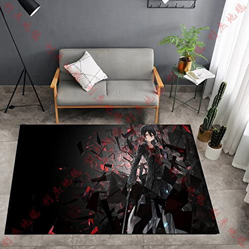 FTMGGDG Anime-Teppich, Sword Art Online-Fußmatten, Kinderzimmer-Dekorations Teppiche 160x230cm