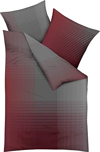 Kaeppel Bettwäsche Master Feinbiber Rubin Größe 1x 155x220 cm + 1x 80x80 cm