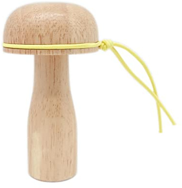 Lecerrot Darning Mushroom, Woven Mushroom, Wooden Darning Supplies Kit, Sewing Repair Patch Kit with Ten Threads, Weaving Tool Storage for Darning Socks, Sweaters, Pants, Hats, Scarves