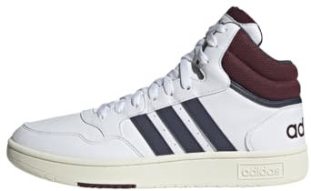 Adidas Homme Hoops 3.0 Mid Lifestyle Basketball Classic Vintage Shoes, Cloud White/Shadow Navy/Shadow Red, 40 2/3 EU