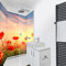 WANDFREUDE individuelle Duschrückwand Aluverbundplatte auf Maß (3 Stück - Mohnblumen im Feld - Premium Brillant Lack) – Dusche Wandverkleidung Duschwandverkleidung Duschrückwände