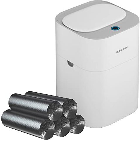 JOYBOS Intelligenter Mülleimer mit 15 l Öffnungssensor und Lufteinlass - inkl. 120 Müllbeutel