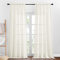 PONY DANCE Leinenoptik Vorhänge Wohnzimmer Gardinen Landhausstil 2er Set H 240 x B 132 cm Leinen Vorhang Halbtransparent Balkontür Gardine mit Stangedurchzug, Hellbeige