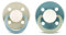 Rebael Fashion Schnuller | 2er-Pack | Naturkautschuk/Latex | Hergestellt in Dänemark | BPA-Frei | Sauger in Kirschform | Dusty Pearly Mouse/Frosty Pearly Lion, Größe 2 (6+ Monate)