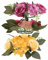 jojofuny Kerzenständer Blumenkranz 3pcs Realistische Rose Kerzenhalter für Tischdekoration
