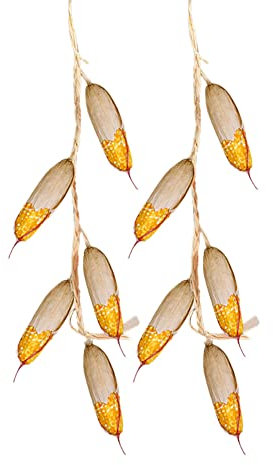 URFEDA 2 Stück Künstliche Gemüse Hängen Deko Künstliche Mais Gemüse Dekoration,künstlicher Gemüse Zopf,Drinnen Dekor Für Haus Küche Garten Gemüse Party Festival Dekoration Foto Requisiten