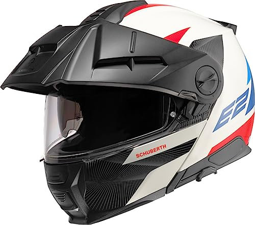 Schuberth E2 Defender Klapphelm, weiß/blau/rot, M (57)