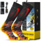 Heated Socks for Men Women Rechargeable Heating Socks with Pair of 7.4V 3000mAh Battery Electric Thermal Foot Warmer for Winter Sports Skiing (L)