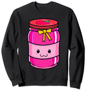 Kawaii Peanut Butter & Jelly Jar Matching Strawberry Jam Kid Sweatshirt