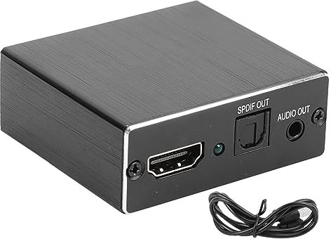 Splitter Interfaccia Multimediale HD, Splitter Video con Interruttore a 5.1 Canali Interfaccia Audio da 3,5 Mm Convertitore Splitter Interfaccia Multimediale HD