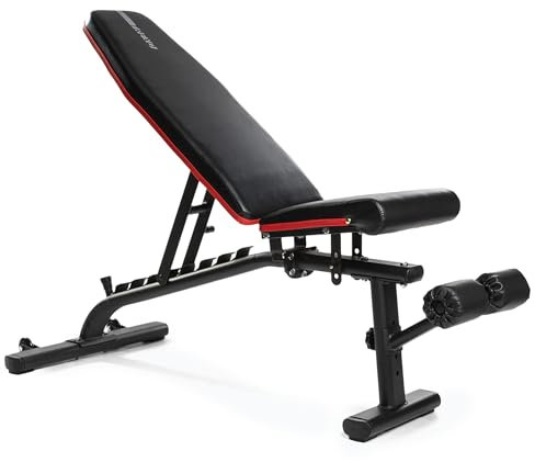TREXO Verstellbare Hantel-Bank | Multifunktions-Trainingsbank Verstellbar für Ganzkörper-Workout, Schrägbank für Zuhause bis zu 300 kg | Stahlkonstruktion | Krafttraining, Fitness | Schwarz | B100