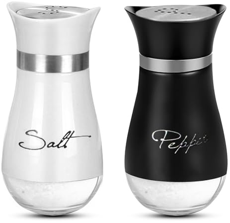 Salieres et Poivrieres, Saliere et Poivriere de Table en Verre avec Couvercle en Acier Inoxydable, Moulin Epices pour cuisine Table de Cuisine Barbecue