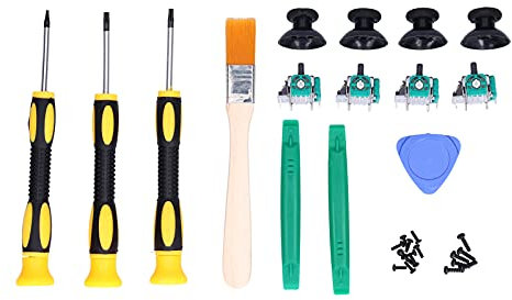 KIMISS QM21070961 4er-Pack, Ersatz-Reparaturteile für Analoge Joysticks mit Demontage-Werkzeugsatz, Controller für eine Lange Lebensdauer