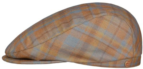 Mayser Frankie Flatcap kariert Made in EU Herren Sommer Winter rost 56 cm
