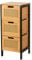 Style home Badschrank Badkommode aus Bambus mit 3 Schubladen, Badezimmerschrank Beistellschrank Eckkommode für Bad, Flur, Küche, Wohnzimmer, 30 x 30 x 72 cm