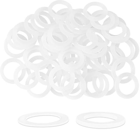 70 pezzi di anelli di montaggio per porte interne, rondelle per cerniere di porte in plastica, rondelle in plastica larghe 15 mm (spessore 1,2 mm, 35 pezzi + spessore 0,5 mm, 35 pezzi)