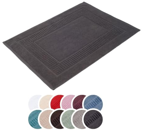 liebling Badvorleger 100% Bio Baumwolle, Serie Organic, 1200 gr. / m², 60 x 100 cm, 60 Grad, GOTS-Zertifiziert, schnelltrocknend, Farbe: anthrazit