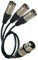 DIYTECH Balanced 2ft XLR Splitter Cable, XLR Splitter 1 Female to 3 Male Cable, XLR Y Cable, Microphone Splitter with 1 XLR Female to 3 XLR Male for Professional Audio Recording, XLR Splitter Box