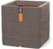 Capi Europe - Vaso da fiori quadrato Rib NL – 50 x 50 – Tortora calda – Apertura Ø42 – Vaso da fiori per uso interno ed esterno infrangibile – 100% riciclabile – KWTR904