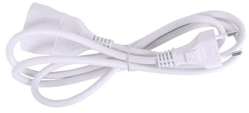 Cavo prolunga 3G, 2 x 1,0, 1,5 m, colore bianco, ideale per estendere connessioni elettriche e migliorare la distribuzione di energia.