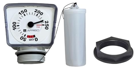 1ft-8ft Adjustable Float Gauge for Oil/Fuel/Heating/Water Tanks, 1.1/2 With Backnut Oil Tank Level Monitor, Oil Tank Level Gauge, Water Level Sensor, Tank Level Sensor, 0-250cm Reversible Scale