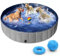 Piscina para perros extra grande de 160 cm – Piscina plegable resistente para mascotas con válvula de drenaje y juguetes masticables | Baño antideslizante para perros al aire libre del Reino Unido