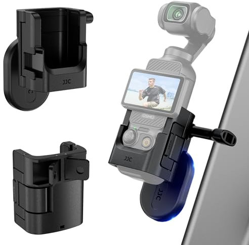 JJC Osmo Pocket 3 Magnetic Mount Stand,Magnetic Mount Compatible with DJI Osmo Pocket 3,Pocket3 Expansion Adapter Cage with Cold Shoe & Detachable Magnet Adjustable Suction Base Bracket Accessories