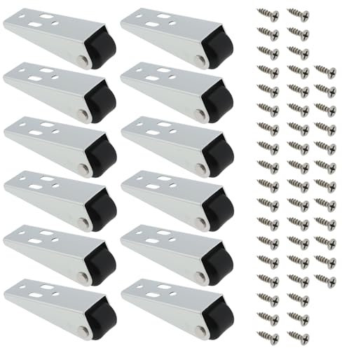 Be In Your Mind 12x Möbel Mini Bockrollen Stahl Lenkrollen Ersetzen 68 * 23.5 * 22mm für Transport Bord Schreibtisch Tisch mit Schrauben