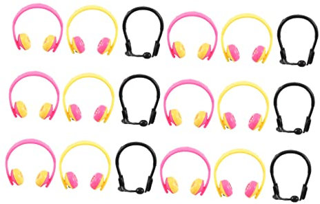 HOOTNEE 80 Piezas Mini Auriculares Decorativos Muñecas de Accesorios de Fotografía y Proyectos de Manualidades