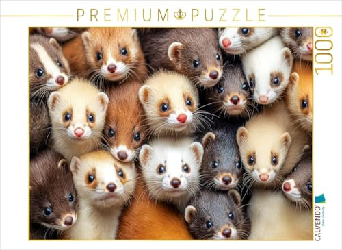 Puzzle · Frettchen Kuschelhaufen | 1000 Teile · Lege-Größe 64 × 48 cm · CALVENDO Puzzle
