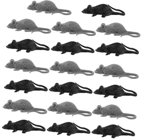 TOYANDONA 24pièces Jouets De Souris Simulées Réalistes Figurines Effrayantes pour Décorations Halloween Et Interactions Amusantes