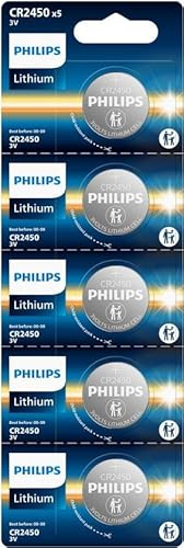 Philips CR2450 Lithium Knopfzelle Batterie - 5 Stück