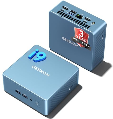 GEEKOM [Definitive Flagship Award IT13 Mini PC Windows 11 Pro,with Intel i9-13900HK(Up to 5.4GHz) 16GB RAM (Up to 96GB)& 1TB SSD,4K@120Hz Quad Display/Dual USB4/6×USB for Graphic Design/Video Editing