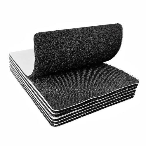12 Stück starke selbstklebende Klettverschluss-Filzpolster, 40 x 40 mm, auf Länge geschnitten, mit extra starkem Klebstoff für Teppiche, Sofas, Wandbehänge, Metall und Glas