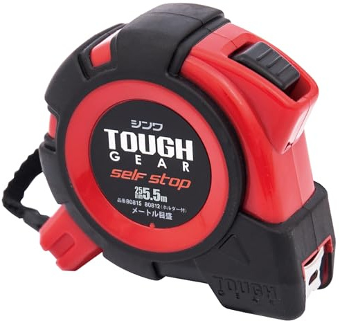Shinwa Tough Gear Tape Measure with Auto Stop 25mm - 5.5m