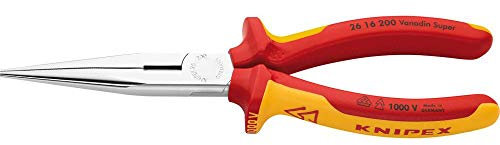 KNIPEX-Werk Half-Round Pliers with KNIPEX Cutting Edge 1000V-200mm-26 16 200 mm