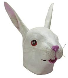 Carnival Toys 964 - Maske Hase, Latex, weiß